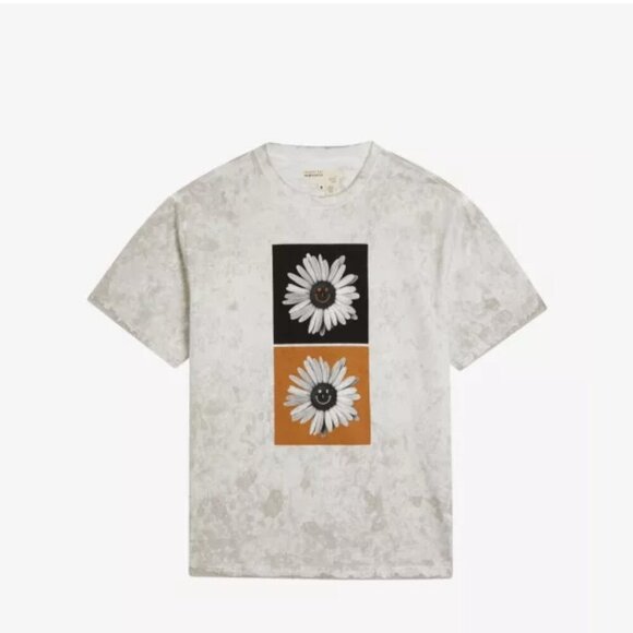 Ted Baker Paarnel smiley daisy-print cotton T-shirt Size XL - Picture 2 of 6